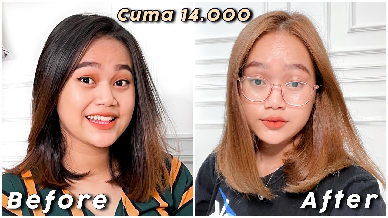CAT RAMBUT ASH BROWN ANTI GAGAL TANPA BLEACING !! | RAMBUT TIDAK KERING SETELAH DICHAT