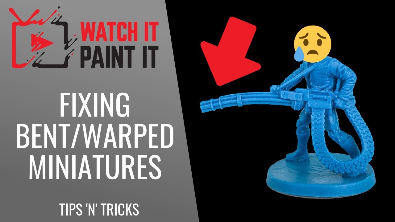 Fixing bent or warped plastic miniatures