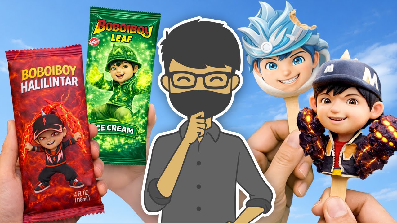 BORONG SEMUA ES KRIM BOBOIBOY!! Ada Halilintar, Gempa, ICE, BLAZE