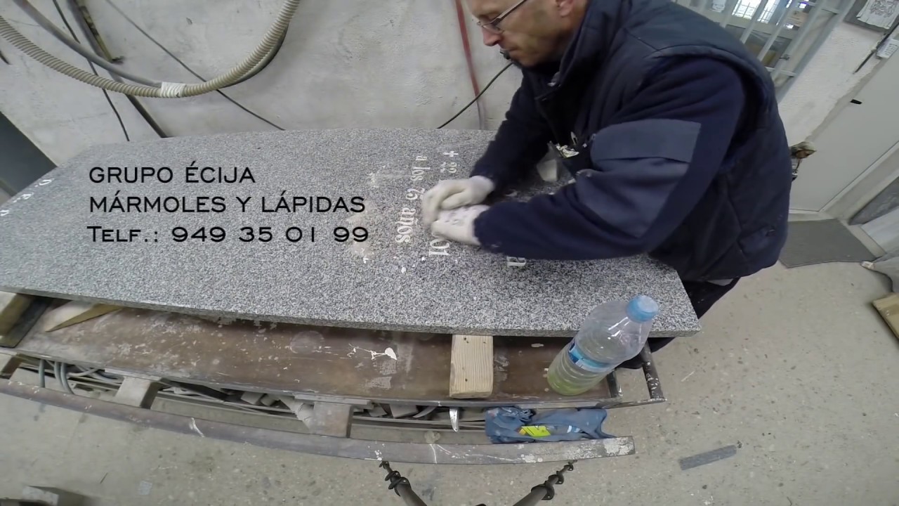 Grupo Écija mármoles y lápidas - tutorial repintado de letras
