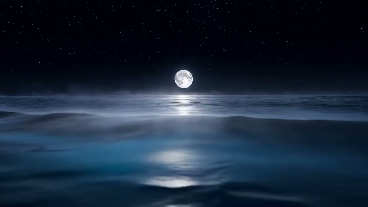 🌕 Full Moon Nightlight | Slow Wave Ambience