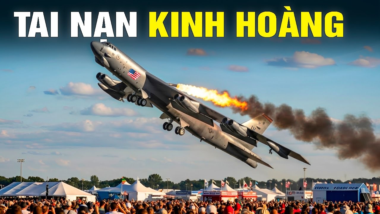Máy Bay Ném Bom B-52 Gặp Nạn Kinh Hoàng Khi Đang Biểu Diễn| Fairchild 1994