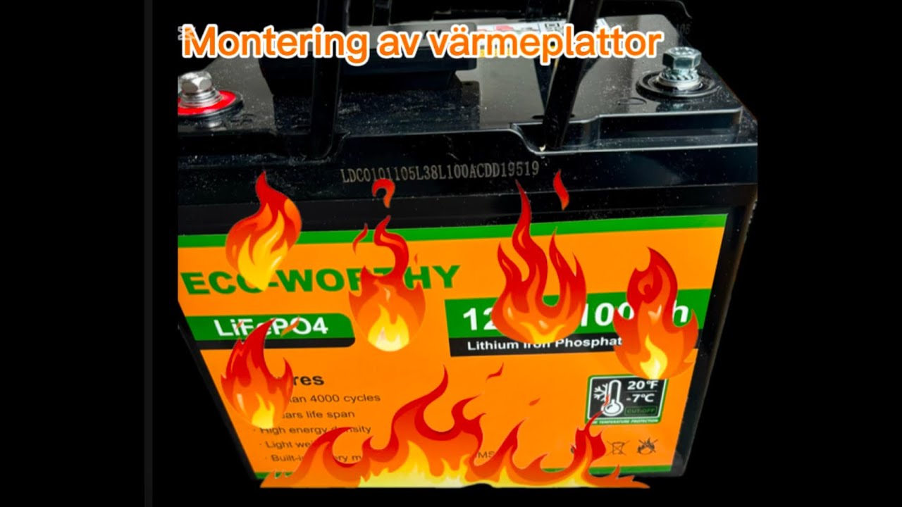 Hoppas mina LifePo4 batterier överlever vintern, monterar värmeplattor.