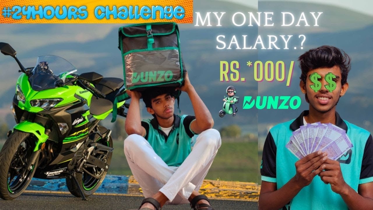 Dunzo delivery boy for 24hours challenge what I earned?🤑 Best job