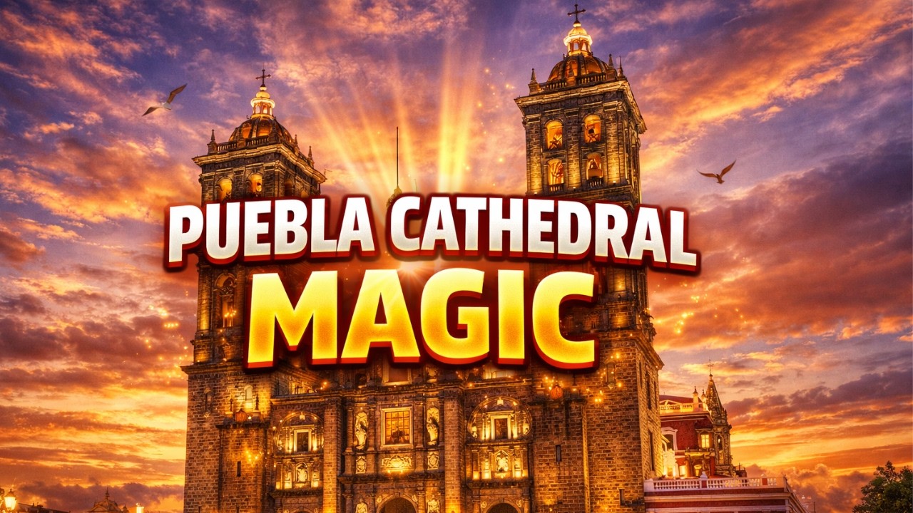Silent Walking Tour Inside Puebla Cathedral – 4K Calm Travel Walk, Mexico