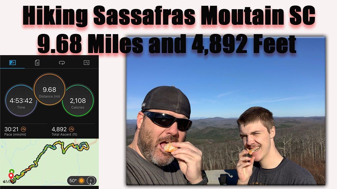 Tough climb up Sassafras SC with trail and campsite GPS coordinates