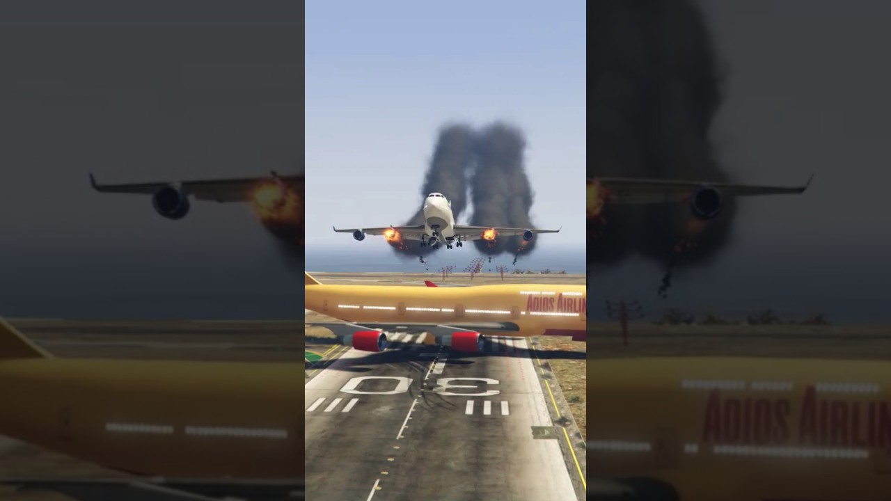 Emirates Airbus A380 Airplane Crash | Emergency Landing On Busy Airport  