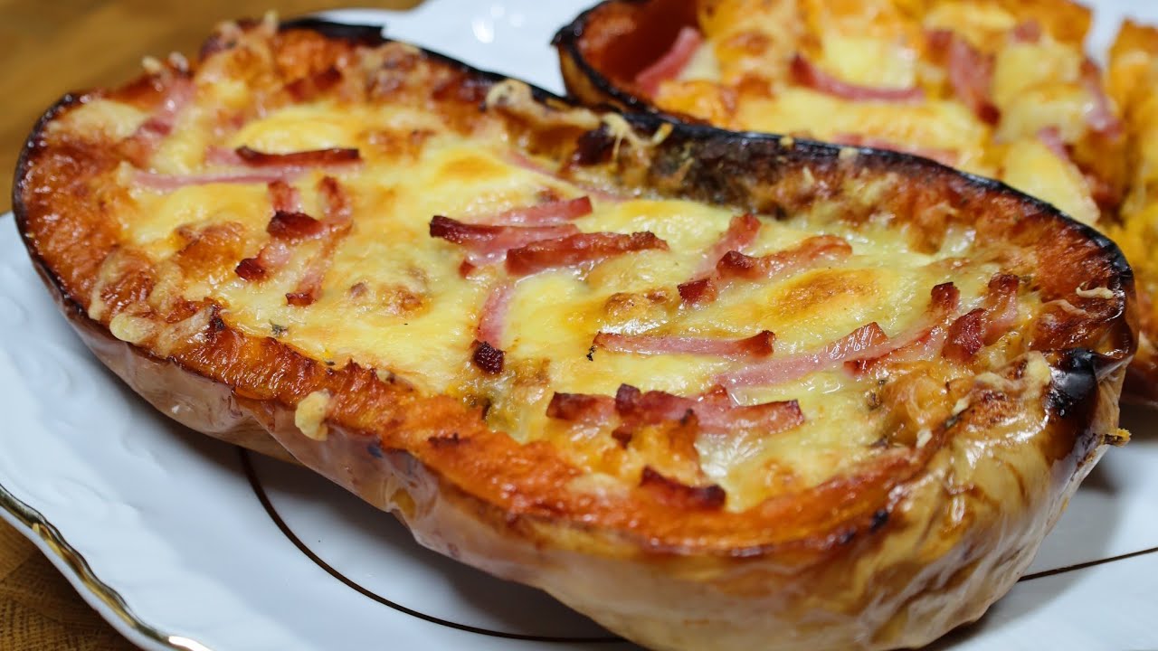 Abóbora recheada no forno fácil simples e deliciosa