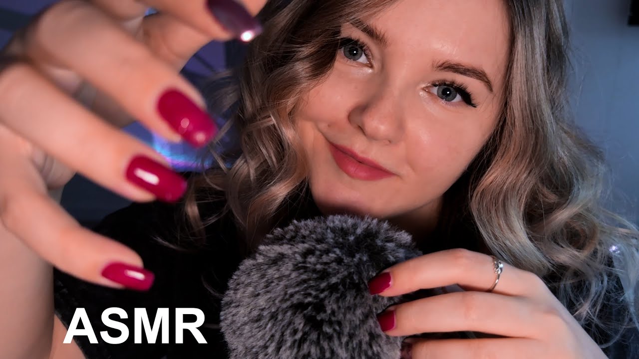 ASMR Fluffy Mic Scratching & Mouth Sounds ⟡ ♥︎