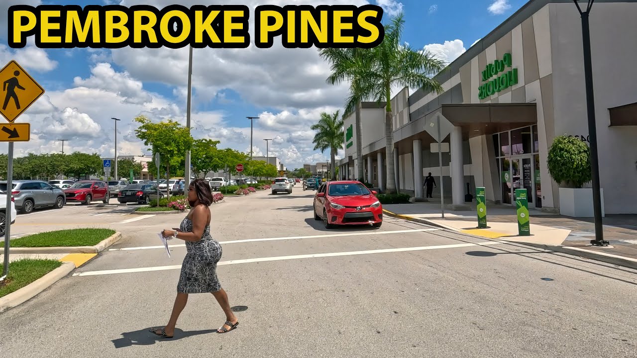 Pembroke Pines Florida Driving Through
