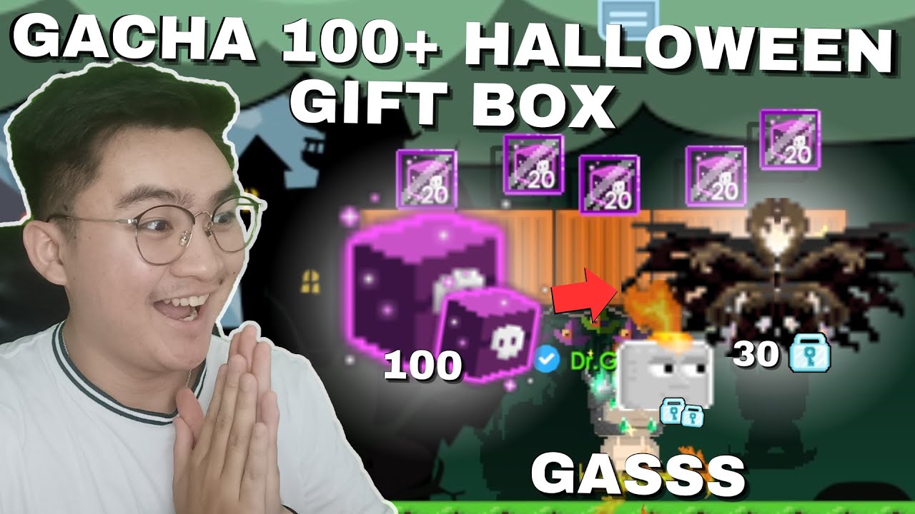 GACHA 100 HALLOWEEN SPECIAL GIFT BOX | GASKANN!! | Growtopia Gacha Profit 2024