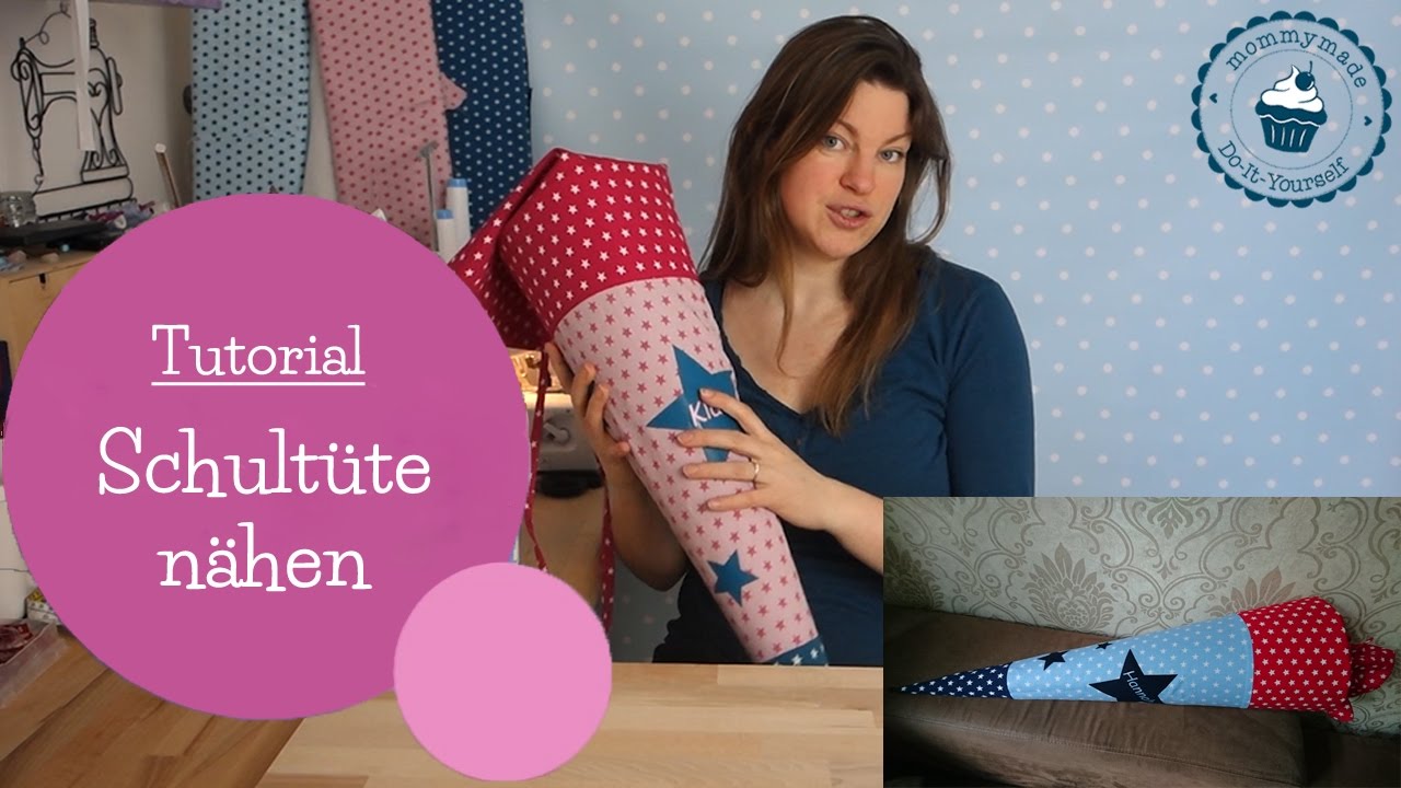 Schultüte nähen | Zuckertüte nähen | Schnittmuster erstellen Tutorial | DIY Nähanleitung | mommymade