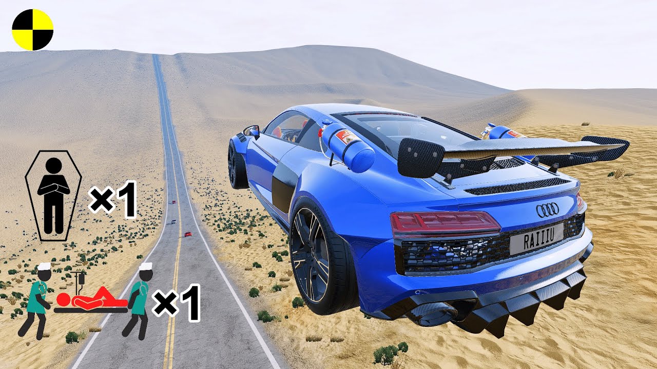 Realistic High-Speed Car Crashes in BeamNG.drive #44 | Ultra Detailed Crash Compilation