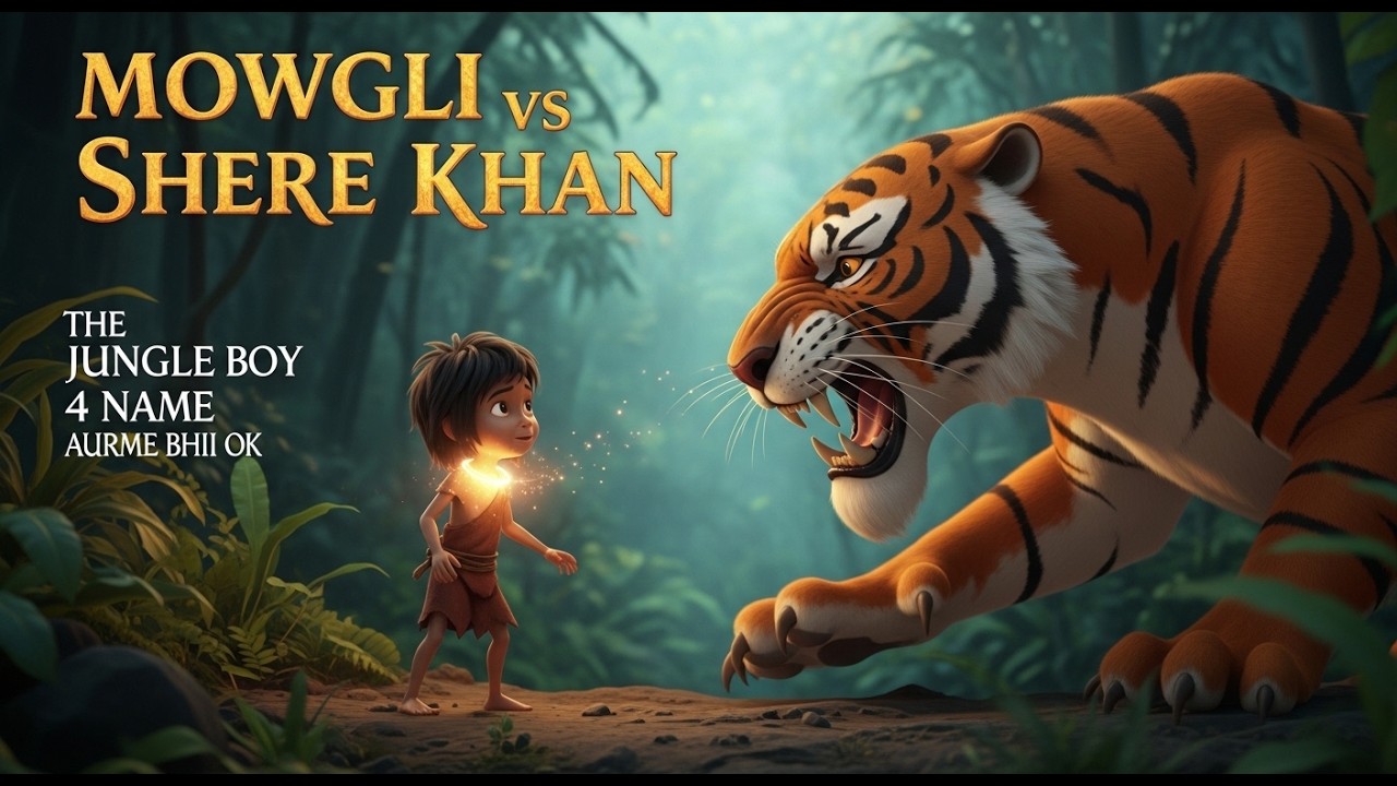 The Jungle Boy and the Shining Necklace: Battle Against Shere Khan#thejunglebook #sherekhan #mowgli