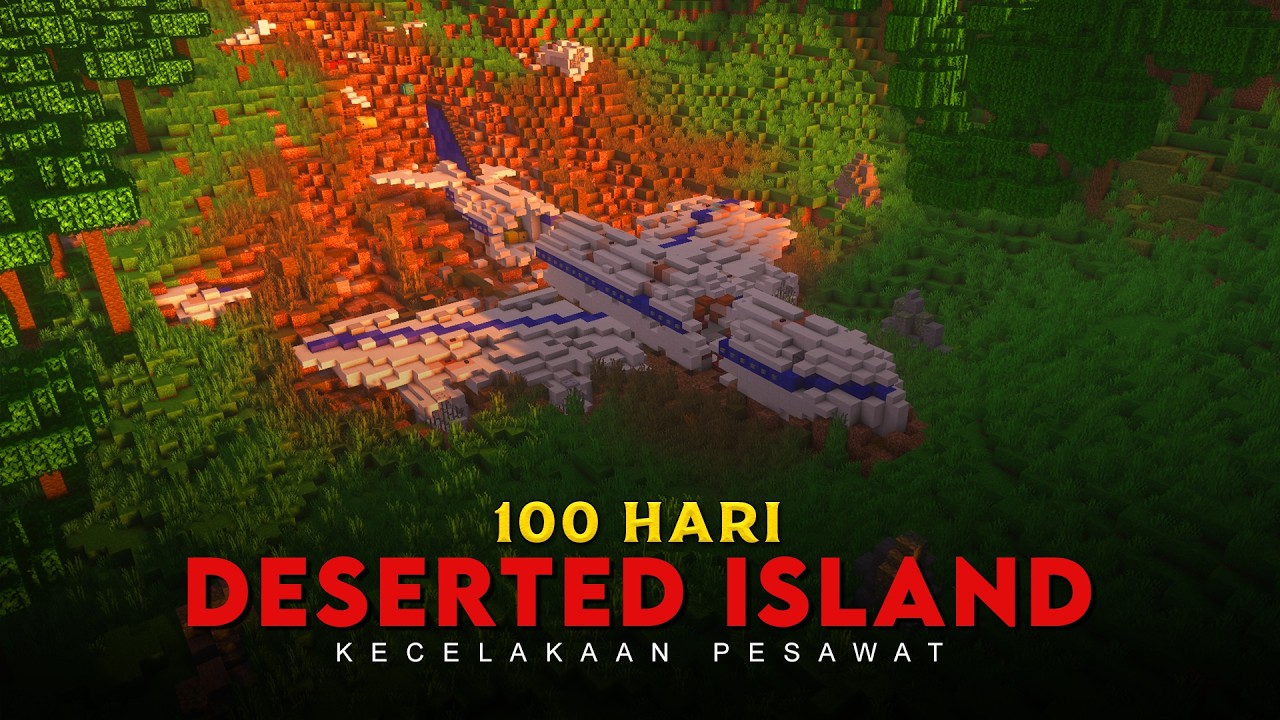 100 Hari Minecraft Deserted Island