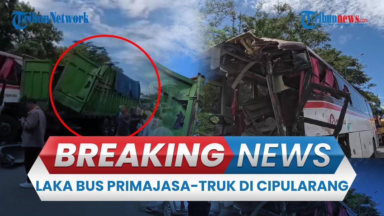 🔴CIPULARANG LAGI!, Laka Beruntun di KM 97 Libatkan Bus Primajasa hingga Truk Batu Bara