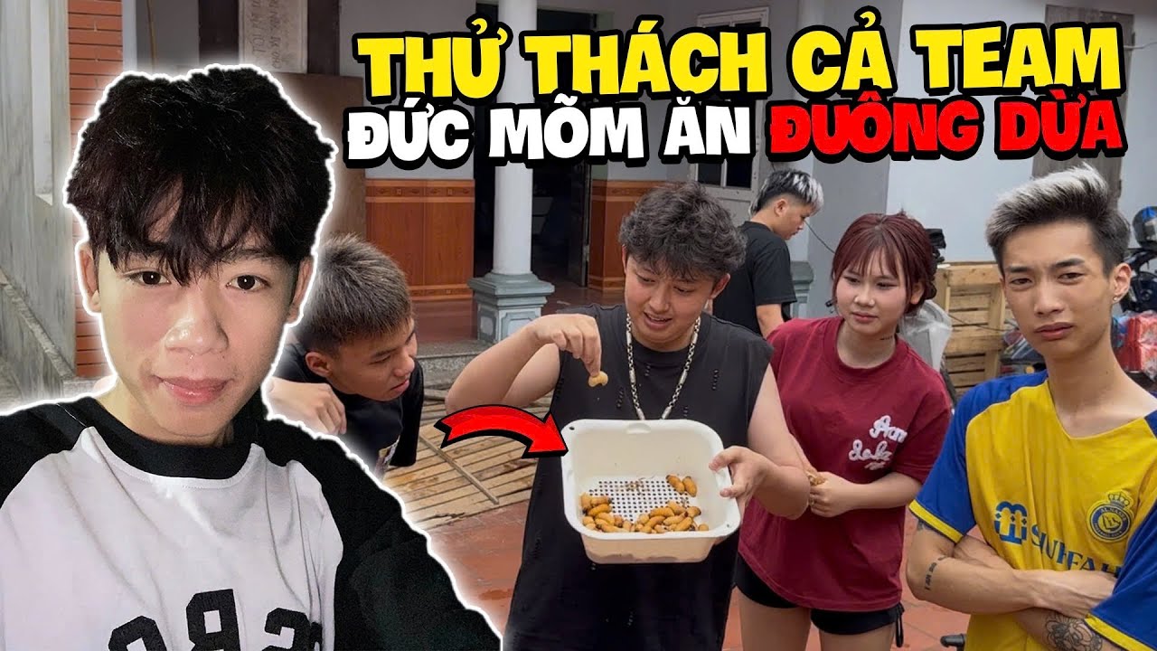 Kelly Thử Thách Team Đức Mõm Lần Đầu Ăn Đuông Dừa Và Cái Kết ?