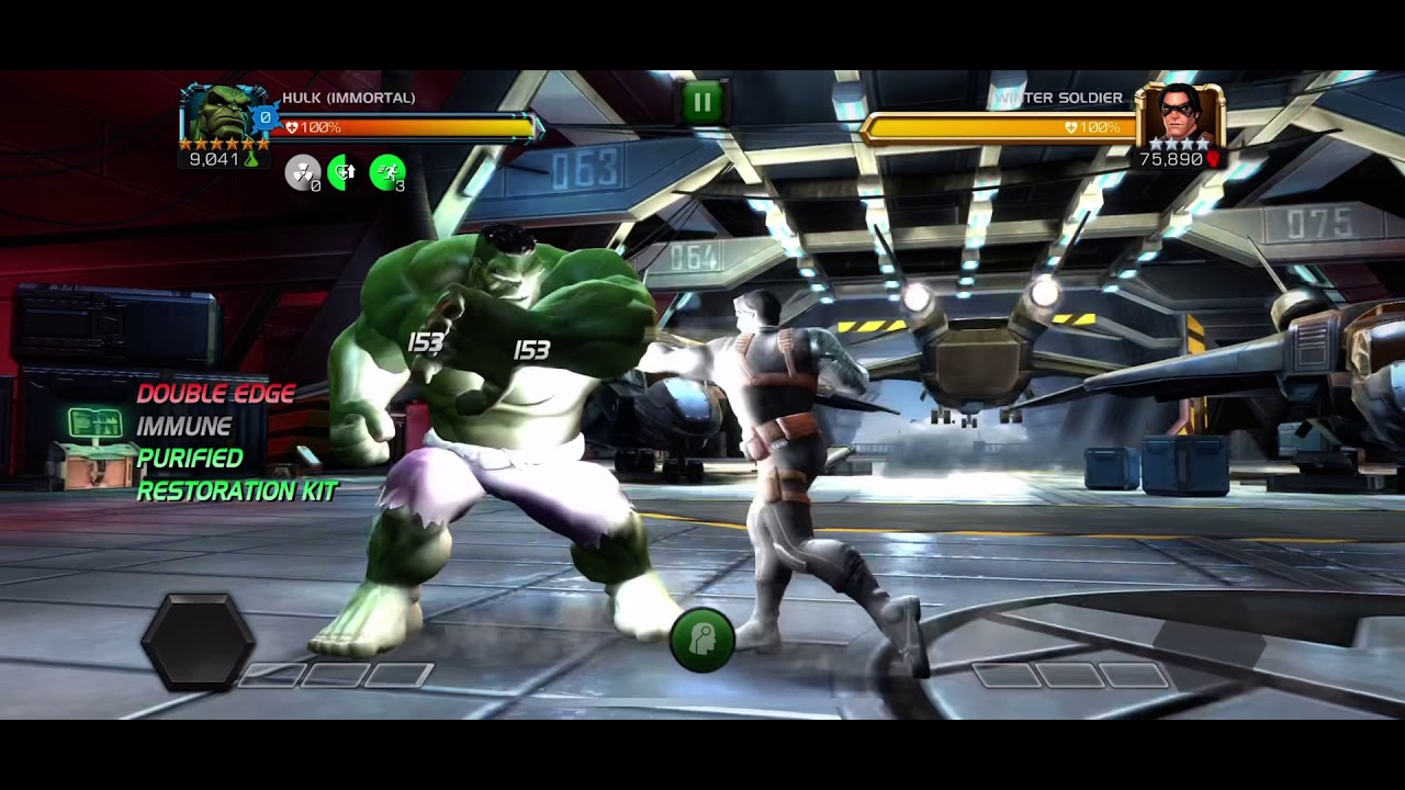 MCOC Immortal Hulk rank 1 vs ROL Winter soldier 55 hits !