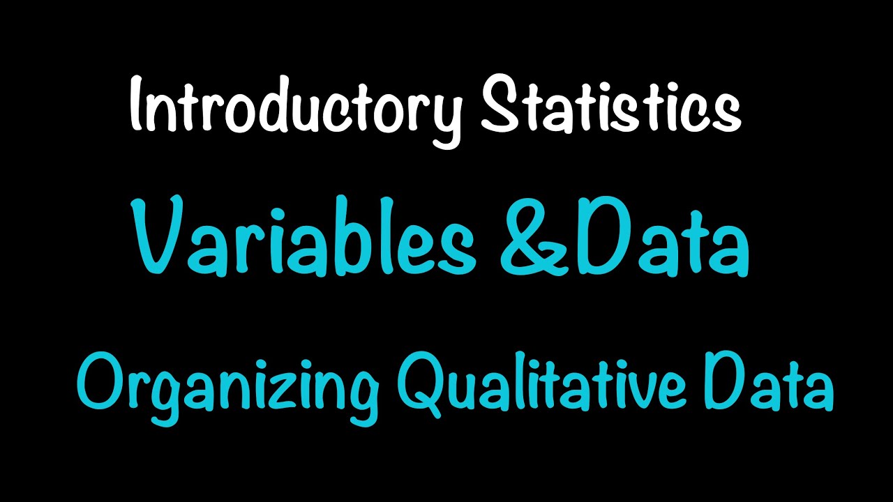 Introductory Statistics: Variables & Data/Organizing Qualitative Data (2.1 & 2.2)