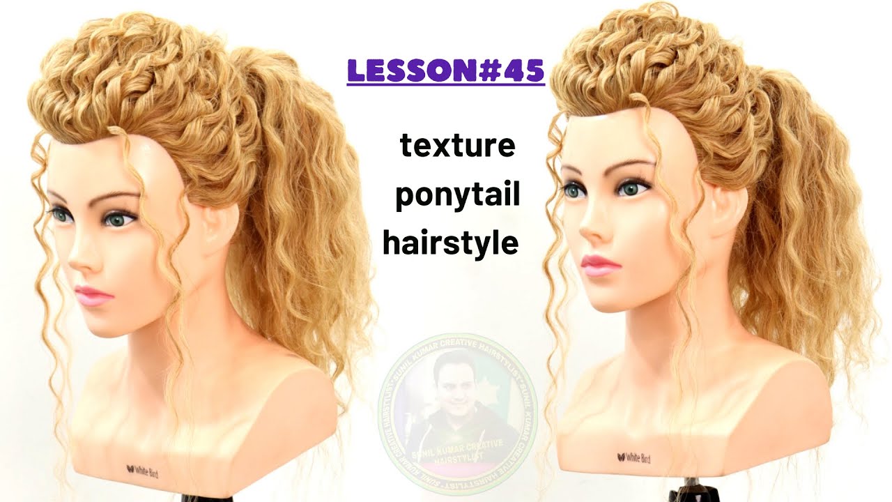 Texture ponytail hairstyles for girls / latest trending hairstyle texture high ponytail 🤗✌️