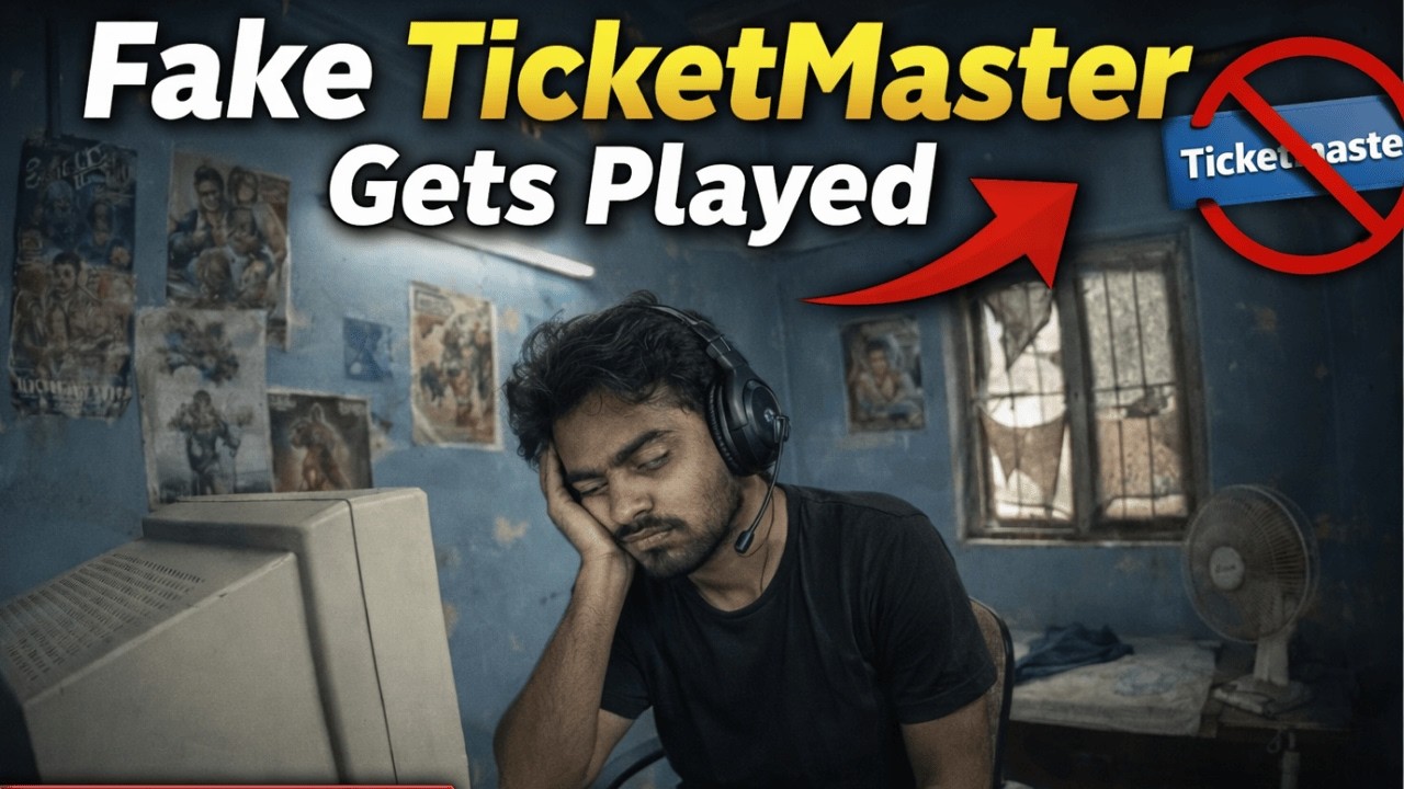 Фальшивый Ticketmaster... Мошенник стал жертвой мошенничества.