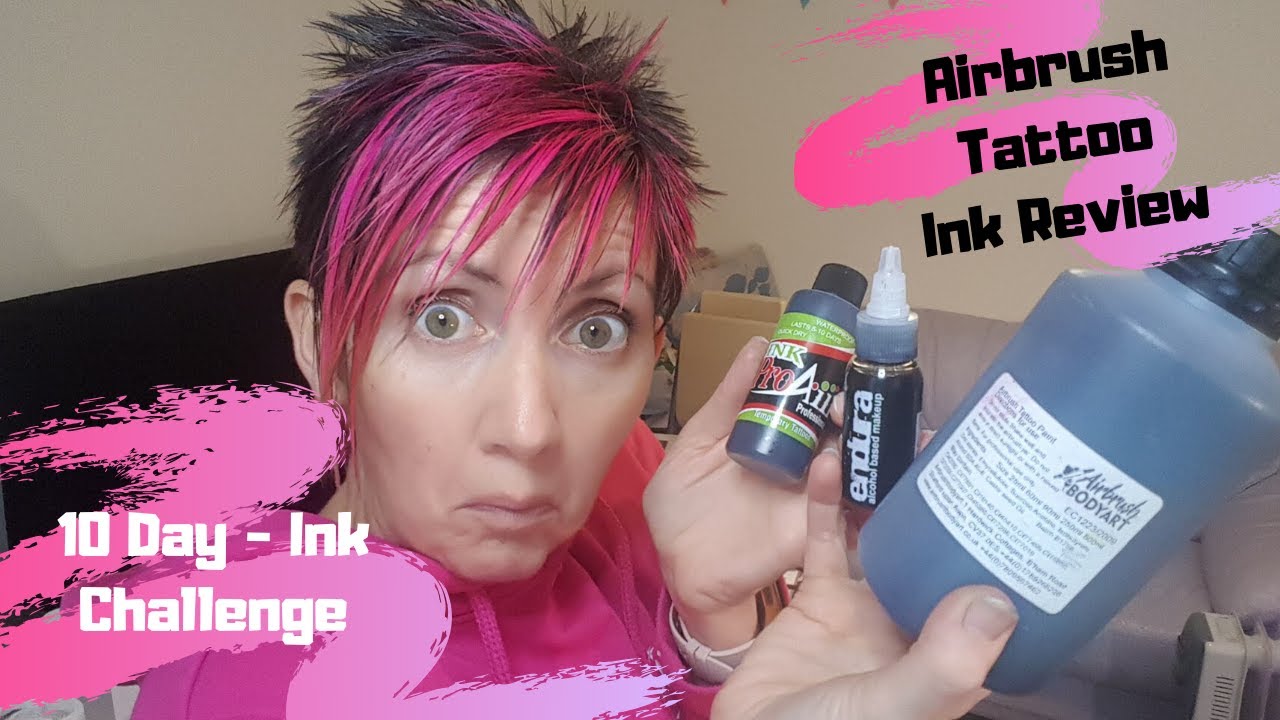 Airbrush Tattoo Ink Review - ProAiir vs Endura vs Airbrush Body Art - 10 Day Challenge.