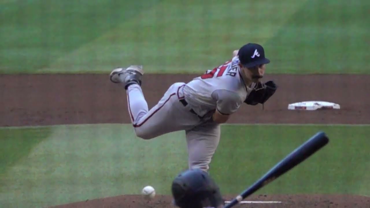 Spencer Strider, RHP, Atlanta Braves   Slow Motion Pitch Grips