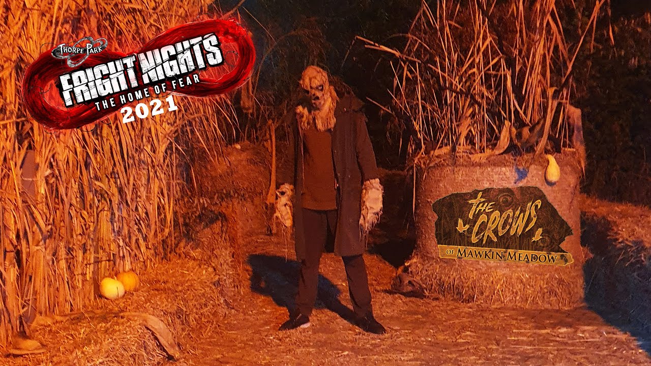 FRIGHT NIGHTS at Thorpe Park - The Crows of Mawkin Meadow Scare Zone (Oct 2021) [4K]