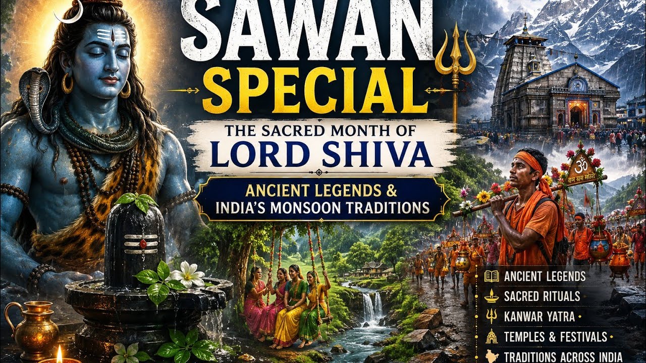 Sawan Special 🌧️🔱 | The Sacred Month of Lord Shiva, Ancient Legends & India's Monsoon Traditions