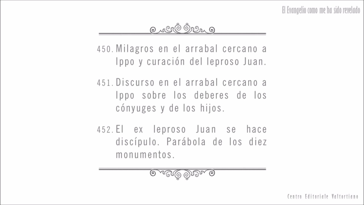 El Evangelio como me ha sido revelado: 450-452