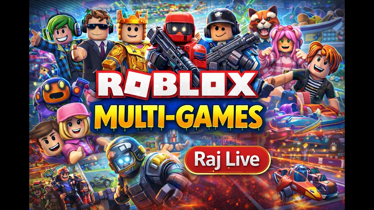 Live 🛑 Roblox Multi Games FULL GAMEPLAY | Multiplayer | Fun + Action | With Viewers | Archer Raj