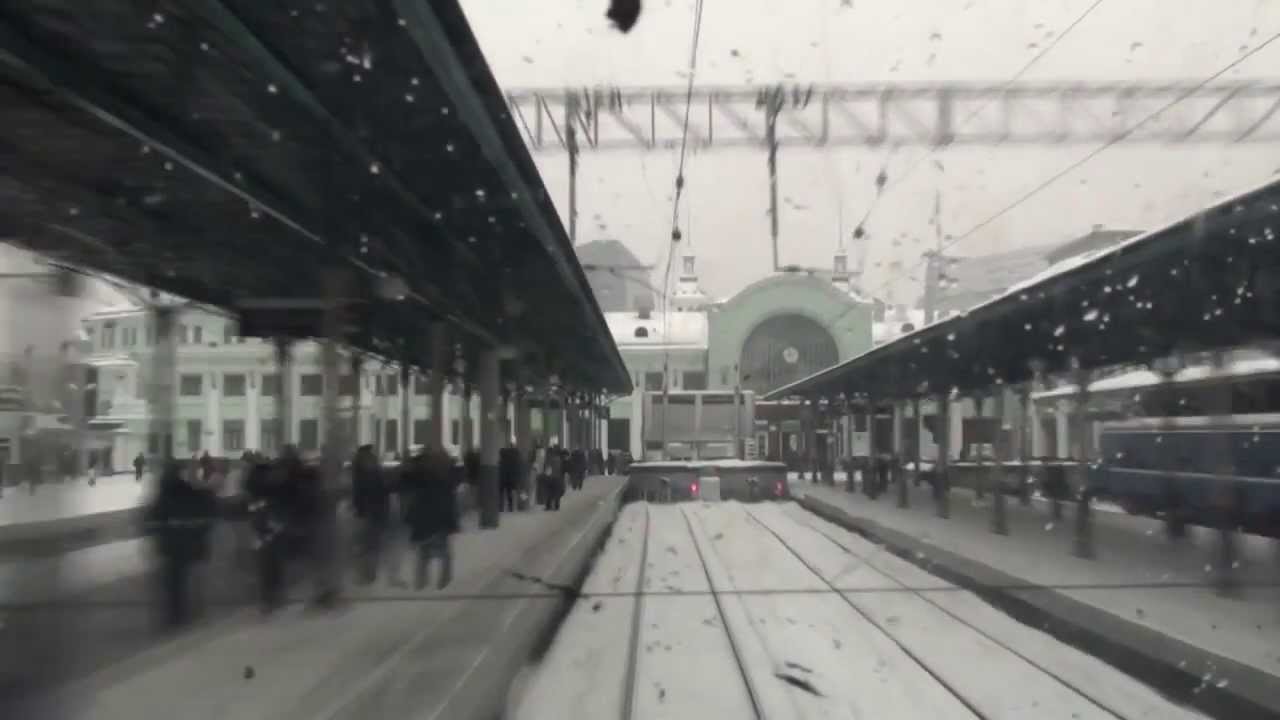Ускоренное видео из кабины электровоза ЧС7-053 с поездом Брест - Москва