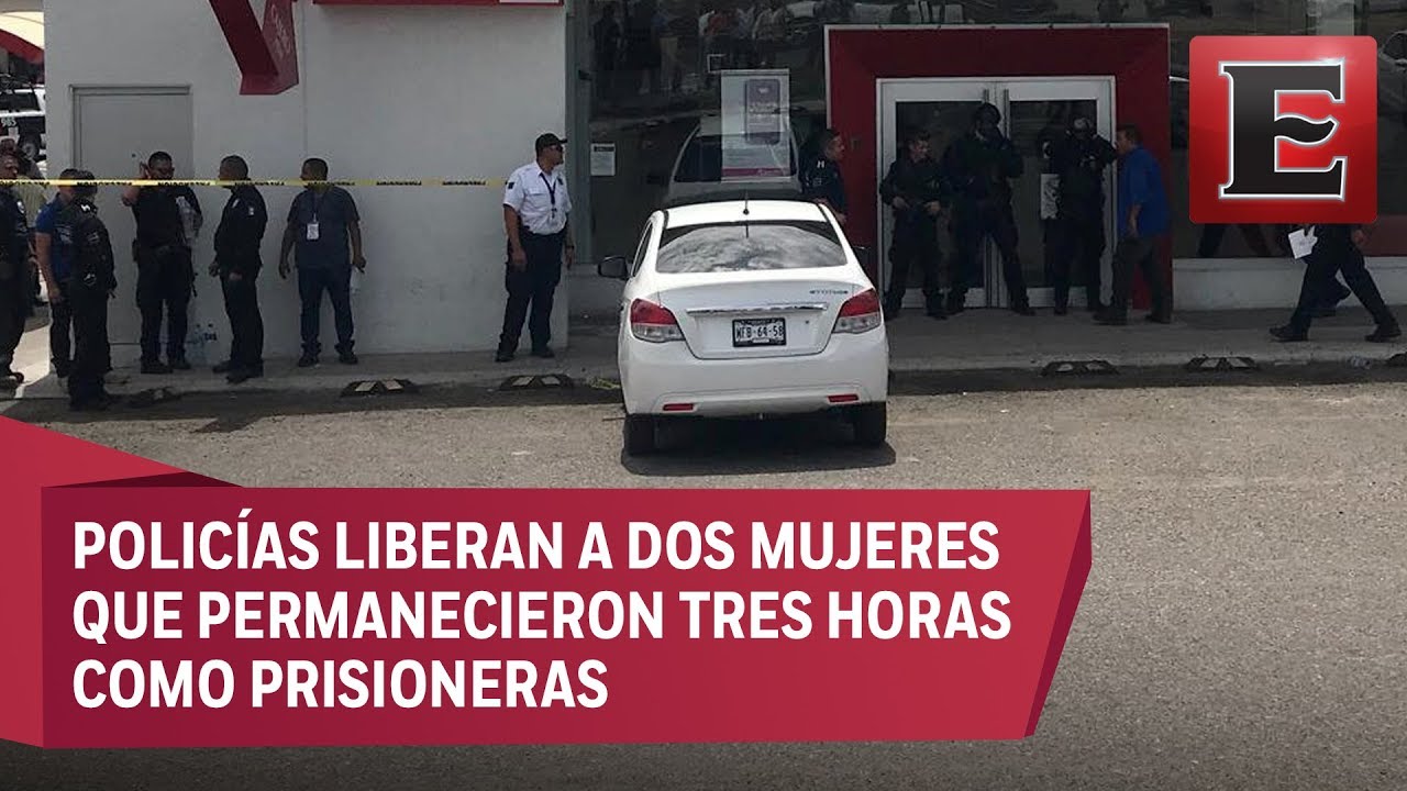Asaltante toma rehenes al intentar robar un banco de Hermosillo, Sonora