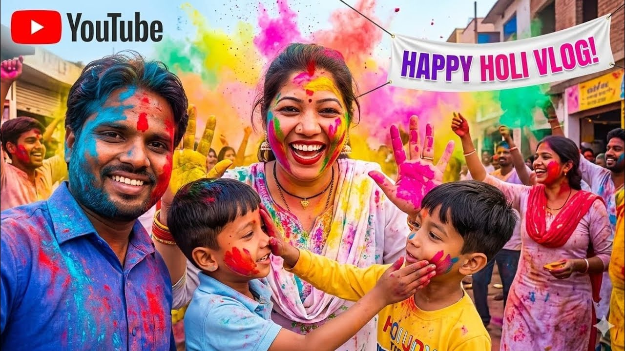 Happy holi 🫟🎉/ आज किया होली का विडियो सूट / Holi special blog/#poonam #video #vlog 