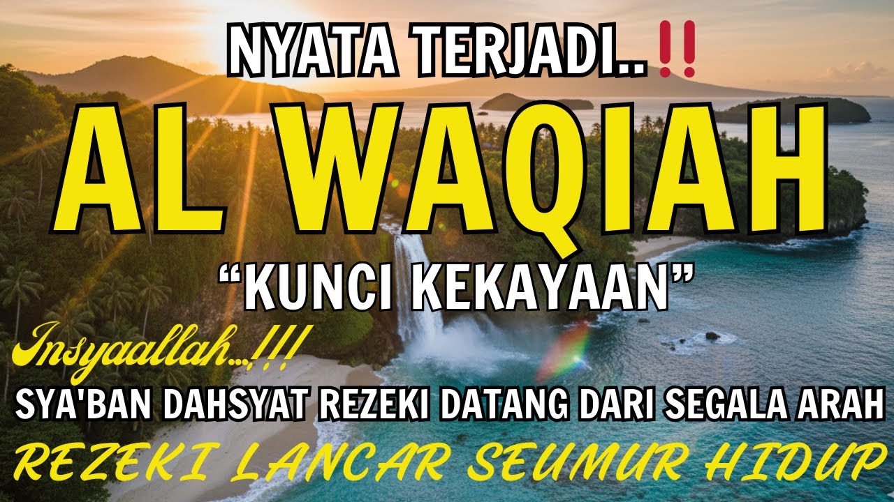 Baca Al WAQIAH 7x,DENGARKAN HUTANG LUNAS,SYA'BAN DAHSYAT REZEKI DATANG DARI SEGALA ARAH,DOA PEMBUKA