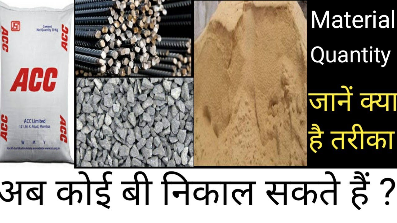 Thumb Rule to calculate material for House cosntruction | Cement ,steel ,sand ,Paint ,Aggregate etc
