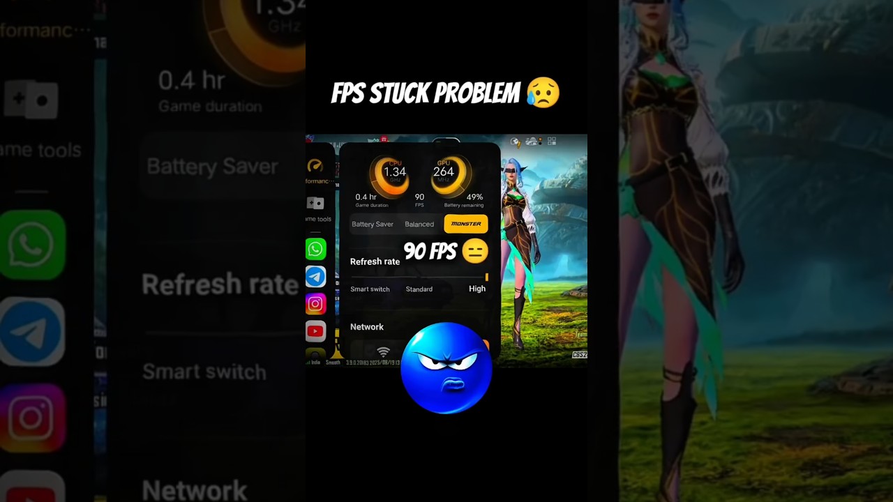 iQOO neo  FPS stuck problem fix 😈💀 #bgmi #bgmi90fps #bgmi120fps #iqooneo10120fps#iqooneo10r