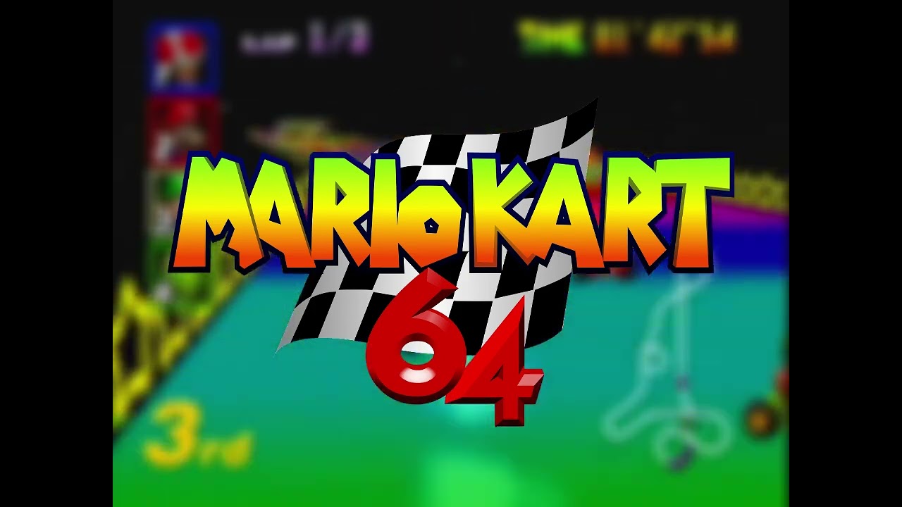 Rainbow Road from Mario Kart World, but in Mario Kart SNES, N64, GBA, and DS's sound font