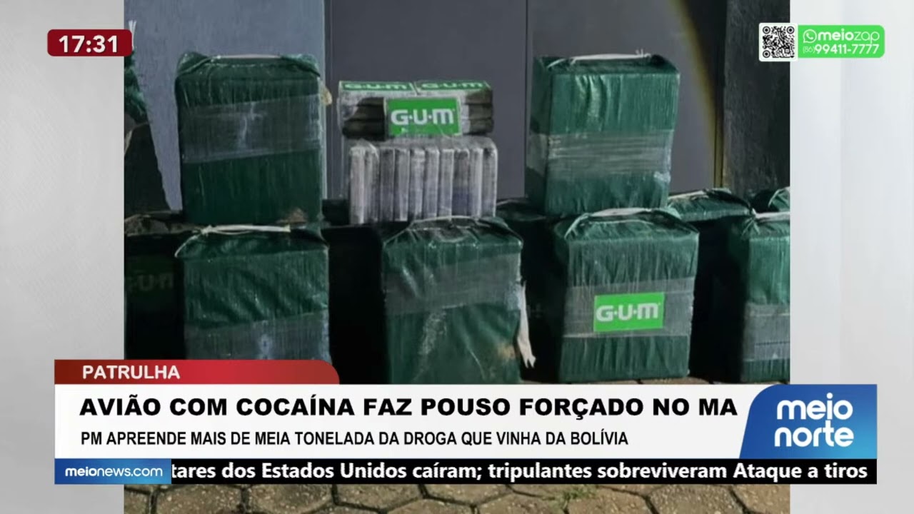 Avião com cocaína faz pouso forçado no MA | Patrulha