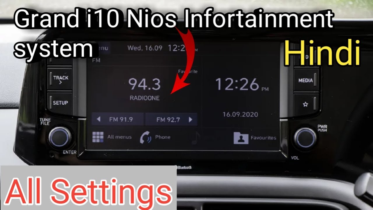 Grand i10 Nios Infortainment System Explain In Hindi | How To Connect | All Settings | Nikit Sharma