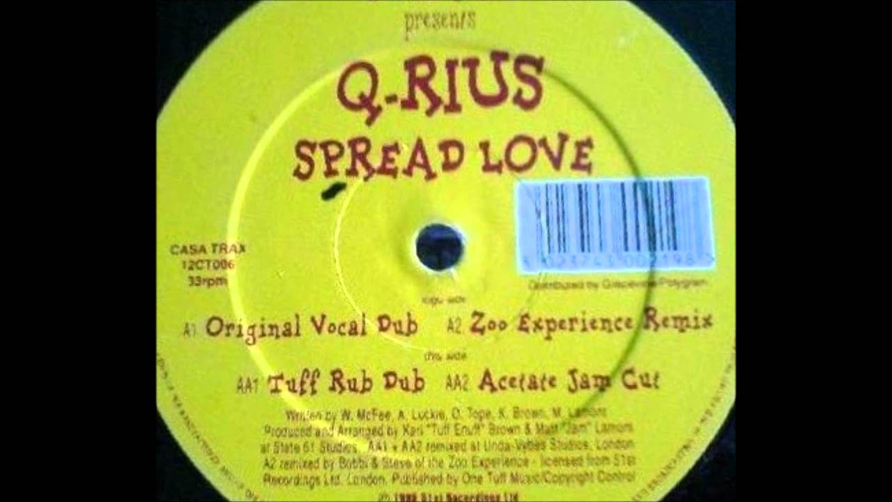 Tuff Jam Presents Q-Rius - Spread Love (Acetate Jam Cut)
