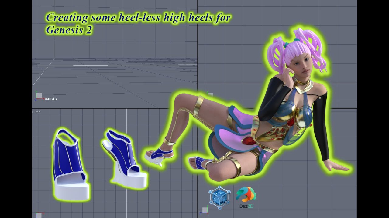 Creating heel-less high heels for Genesis 2