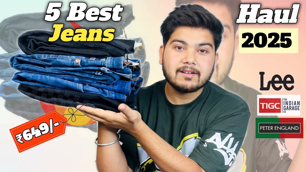 5 Best Jeans For Men Under ₹1000|Budget jeans Haul in 2025|Lee,symbol,peter england,indian garage co