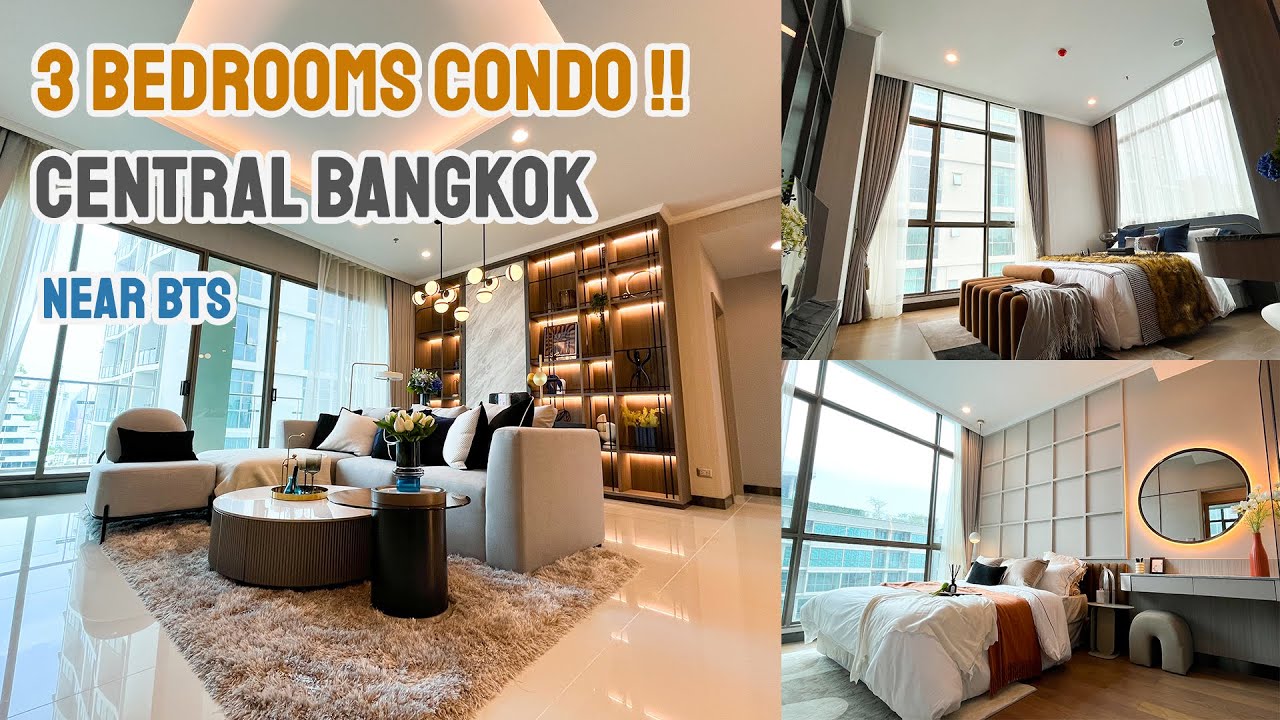 The biggest 3 bedroom condo in Bangkok!! | Condo Tour