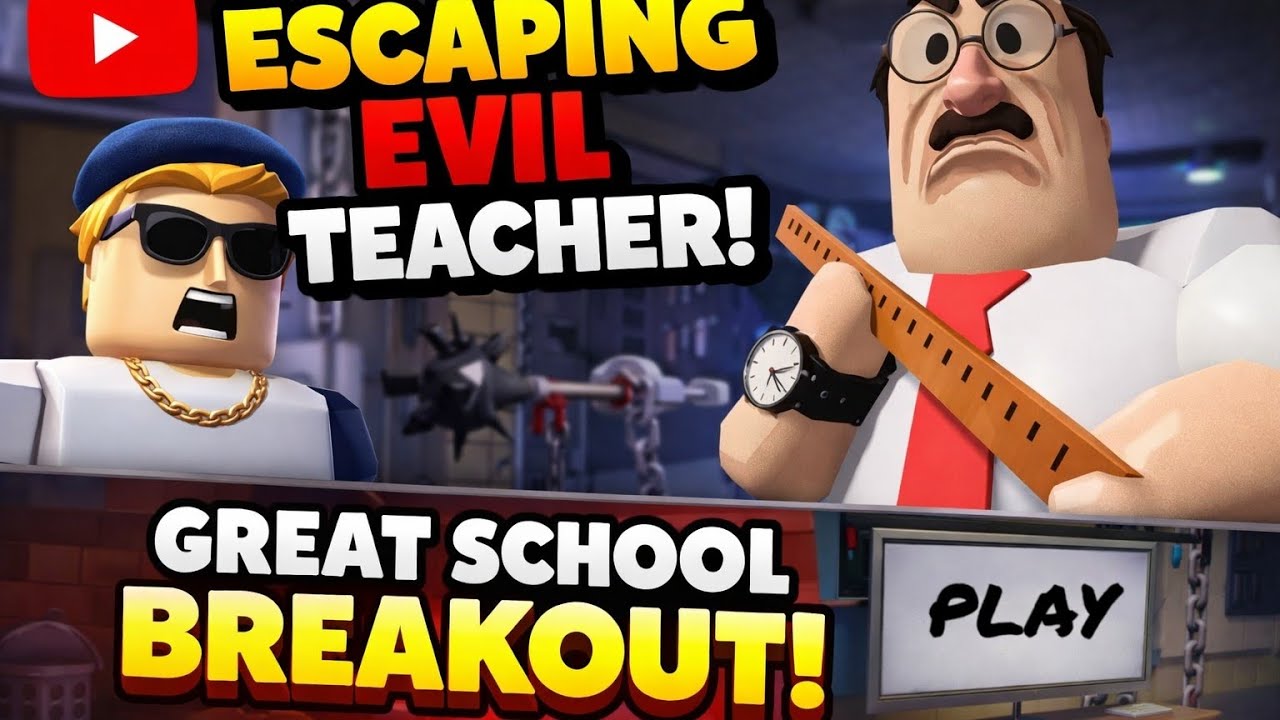 🎮 Escaping the Evil Teacher! | Roblox Great School Breakout