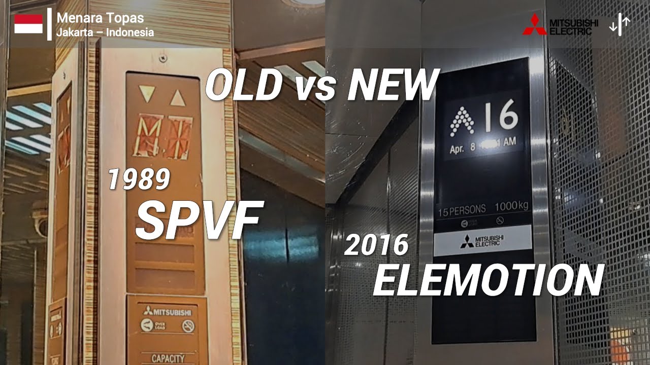OLD VS NEW! Mitsubishi Elevators | Menara Topas, Jakarta, ID
