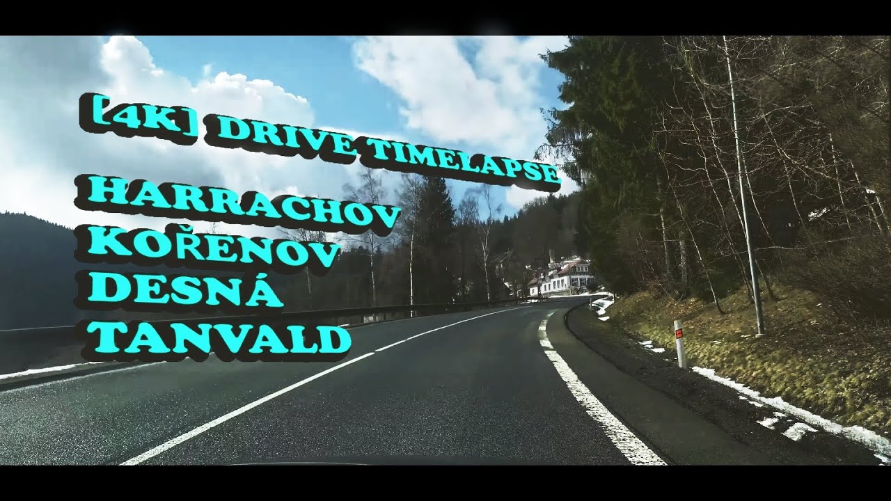 [4K] Driving CZ (3x) Harrachov - Kořenov - Desná - Tanvald E65