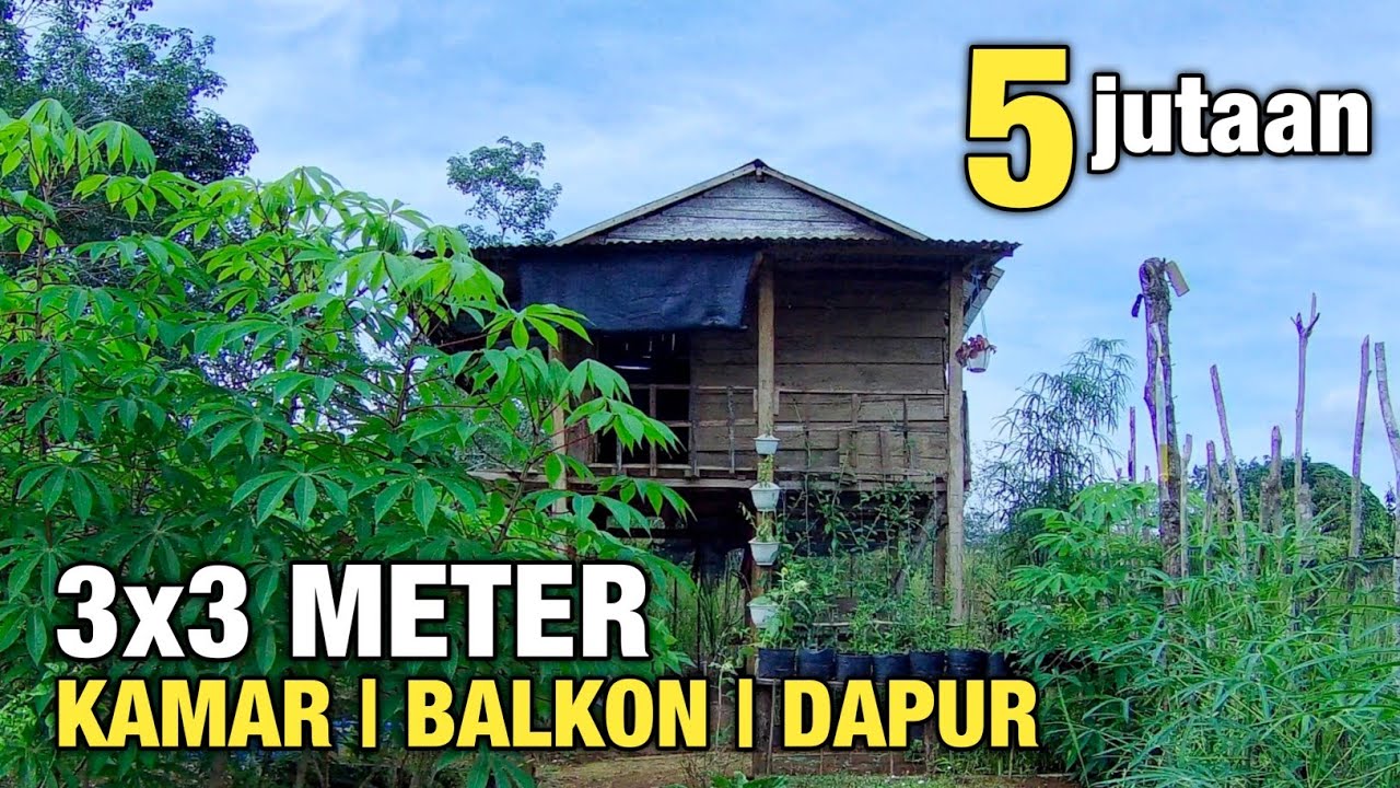 5 JUTAAN‼️ Total Biaya Pembuatan Pondok Rumah Kebun Kayu Minimalis 2 tingkat