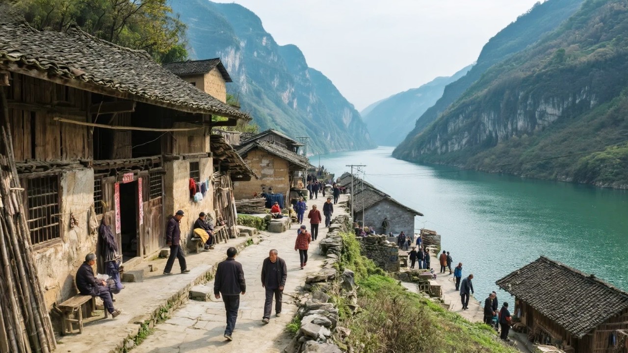徒步两小时深山探访古村寨，村子在峡谷中间依山傍水，每家每户都还有人留守，真是桃源仙境！【乡村阿泰】