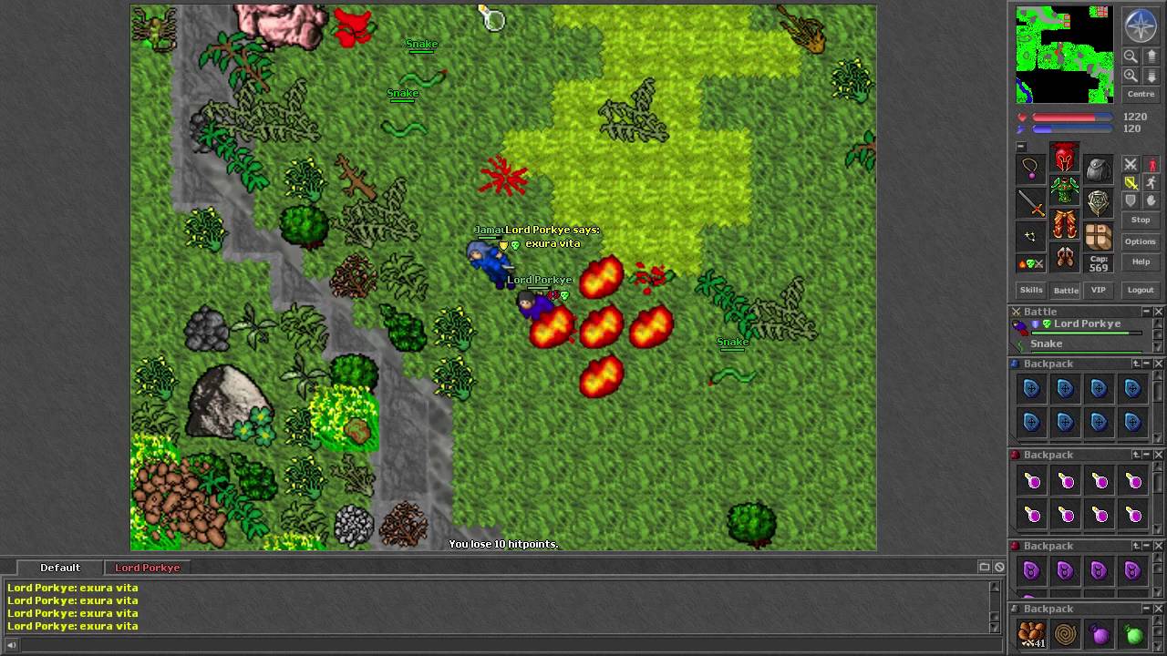 Tibia [7.4] Level 101 EK goes mass PK (PK starts mid video)